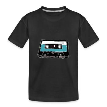 Cassette rétro - T-shirt bio Premium Enfant - noir - Devant