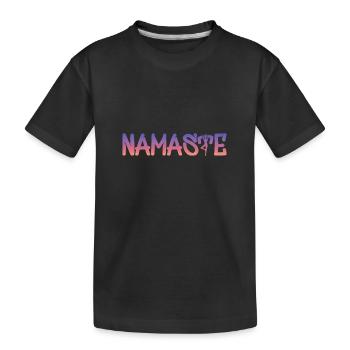 Namaste - Kinder Premium Bio T-Shirt - Schwarz - Vorne