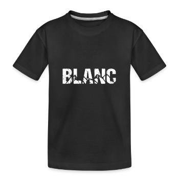 Blanc Vintage Alpen Berg - Kinder Premium Bio T-Shirt - Schwarz - Vorne
