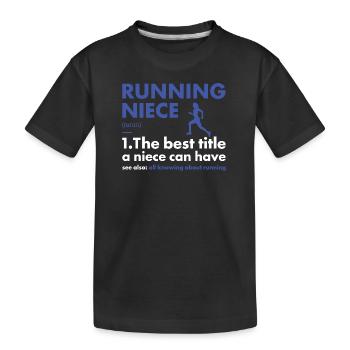 Sport Niece Running - Kids' Premium Organic T-Shirt - black - Front