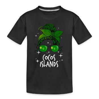 Cocos Islands - Kids' Premium Organic T-Shirt - black - Front