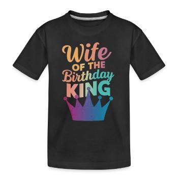 Frau Ehefrau Partnerin Familie Verheiratet - Kinder Premium Bio T-Shirt - Schwarz - Vorne