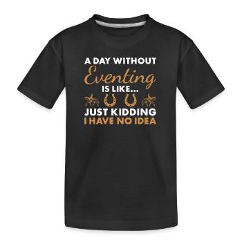 Cavalier Une journée sans concours complet - T-shirt bio Premium Enfant - noir - Devant