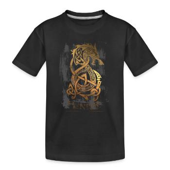 Fenrir Wolf - Valhalla - Nordique - Odin - T-shirt bio Premium Enfant - noir - Devant