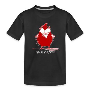 Rouge lève-tôt - T-shirt bio Premium Enfant - noir - Devant