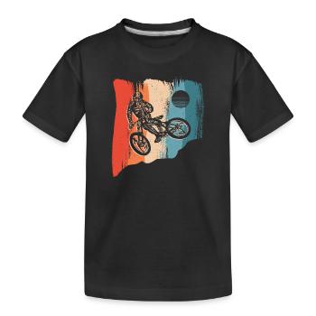 Mountainbike Fahrrad Vintage Mountain Bike - Kids' Premium Organic T-Shirt - black - Front