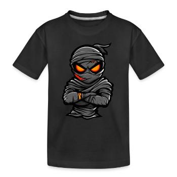 Mummy Comic Halloween - Kids' Premium Organic T-Shirt - black - Front