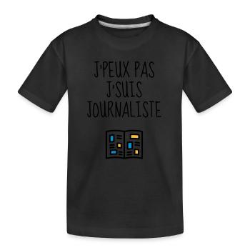 Journalist / Journalismus / Zeitung / Reporter - Kinder Premium Bio T-Shirt - Schwarz - Vorne