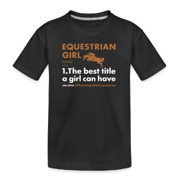 Sport Girl Définition Équestre - T-shirt bio Premium Enfant - noir - Devant