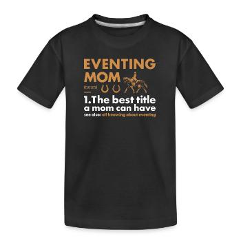 Définition de maman cavalière Concours complet - T-shirt bio Premium Enfant - noir - Devant