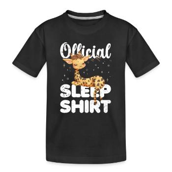 Giraffe Official Sleep Shirt Lazy Relax - Kids' Premium Organic T-Shirt - black - Front