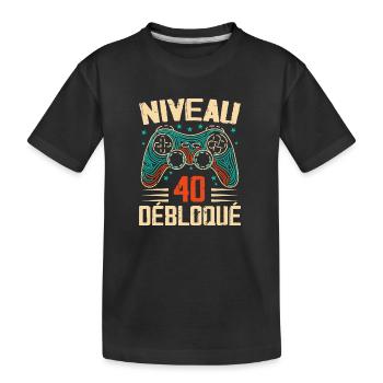 1984 40th Anniversary Gifts, 40th Anniversary Adventure - Kids' Premium Organic T-Shirt - black - Front