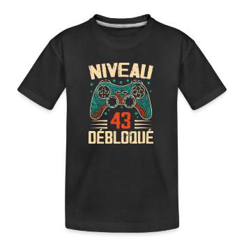 1981 43rd Anniversary Gifts, 43 Year Adventure - Kids' Premium Organic T-Shirt - black - Front