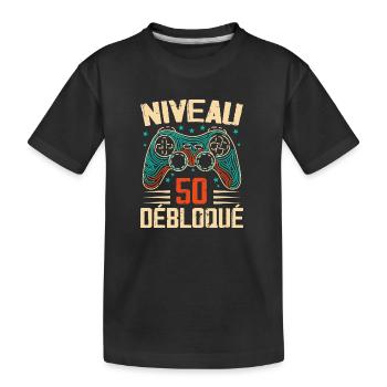 1974 50th Anniversary Gifts, 50th Anniversary Adventure - Kids' Premium Organic T-Shirt - black - Front