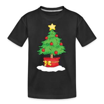 Christmas Tree - Kids' Premium Organic T-Shirt - black - Front