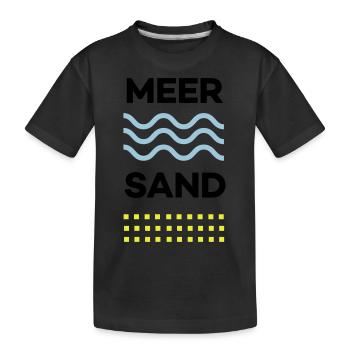 MEER&SAND - Kinder Premium Bio T-Shirt - Schwarz - Vorne