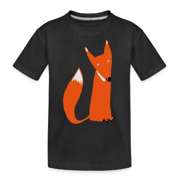 renardroux7mam - Kinder Premium Bio T-Shirt - Schwarz - Vorne