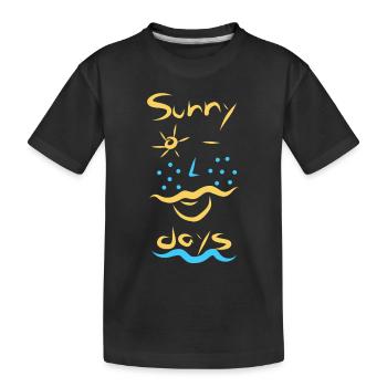 Sonnige Tage - Kinder Premium Bio T-Shirt - Schwarz - Vorne