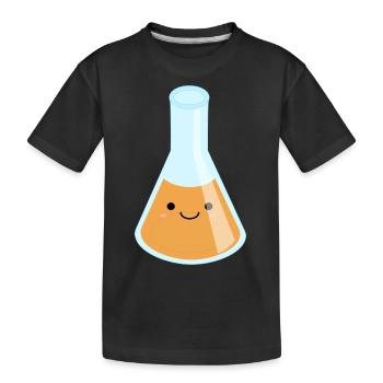 reagenzglas flask tube experiment chemistry chemie - Kinder Premium Bio T-Shirt - Schwarz - Vorne