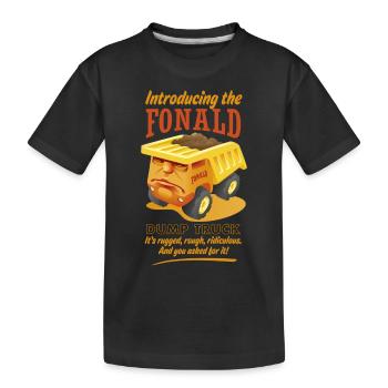 The Fonald Dump Truck - Kinder Premium Bio T-Shirt - Schwarz - Vorne