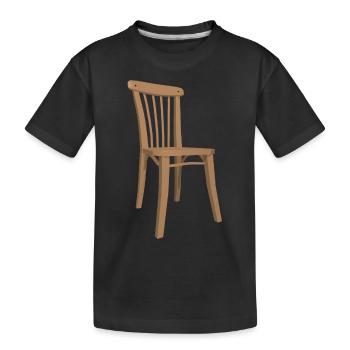 Illustration de la chaise - T-shirt bio Premium Enfant - noir - Devant