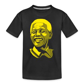 Mandela Posterised - Kids' Premium Organic T-Shirt - black - Front