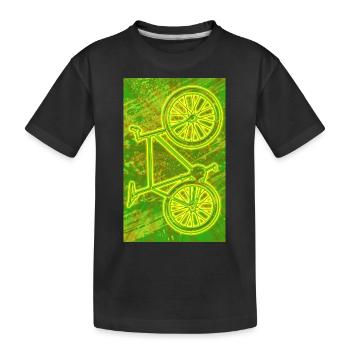 Vélo Pignon Fixe / NEON - T-shirt bio Premium Enfant - noir - Devant