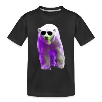 Polar Bear - Eisbär - Kinder Premium Bio T-Shirt - Schwarz - Vorne