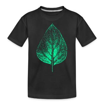 Feuille - lilas / jardin & nature - T-shirt bio Premium Enfant - noir - Devant