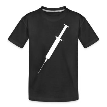Spritze - Kinder Premium Bio T-Shirt - Schwarz - Vorne