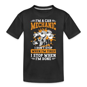 Mechaniker Handwerker Reparatur - Kinder Premium Bio T-Shirt - Schwarz - Vorne