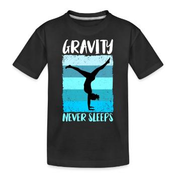 Yoga - Kinder Premium Bio T-Shirt - Schwarz - Vorne