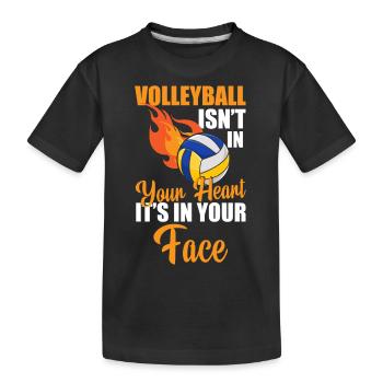 Volleyballer Spieler Block Sportart - Kinder Premium Bio T-Shirt - Schwarz - Vorne