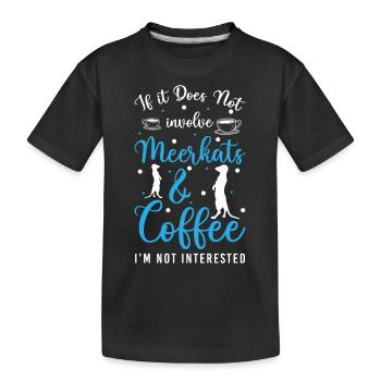Erdmännchen Tiere Fels - Kinder Premium Bio T-Shirt - Schwarz - Vorne