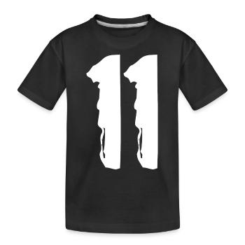 11 number jersey - Kids' Premium Organic T-Shirt - black - Front