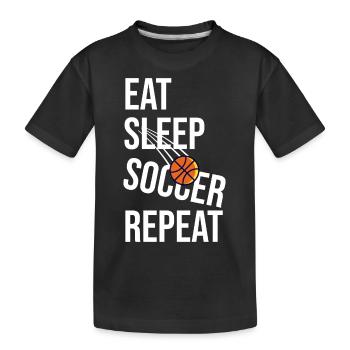 MANGEZ DU BASKET-BALL DE SOMMEIL REAPEAT - T-shirt bio Premium Enfant - noir - Devant