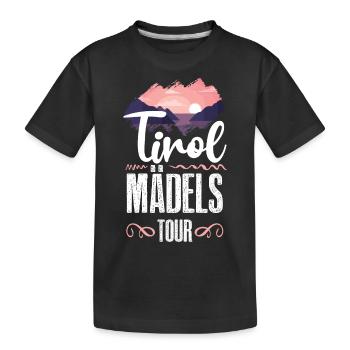 Tirol Mädels Tour - Kinder Premium Bio T-Shirt - Schwarz - Vorne