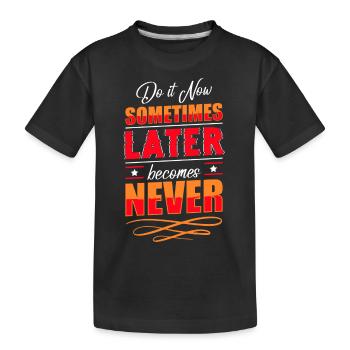 Zeit Lebenszeit Zeitlos Unternehmung - Kinder Premium Bio T-Shirt - Schwarz - Vorne