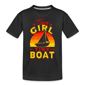 Petite fille École de voile petit bateau mer Baltique - T-shirt bio Premium Enfant - noir - Devant