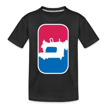 Nähmaschine Schneiderei Jeans lustige Geschenk - Kinder Premium Bio T-Shirt - Schwarz - Vorne