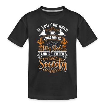 Sports Christmas Mountain Sports - Kids' Premium Organic T-Shirt - black - Front