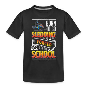 Winter - Kids' Premium Organic T-Shirt - black - Front
