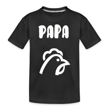 Papa Henne - Kinder Premium Bio T-Shirt - Schwarz - Vorne