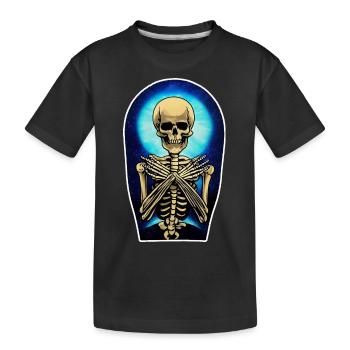 squelette style peinture acrylique - skate - T-shirt bio Premium Enfant - noir - Devant