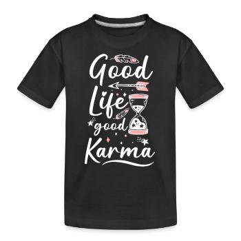 Spiritual Attitude Motivation - Kids' Premium Organic T-Shirt - black - Front