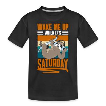 Chill out Hang out Hang out comfortably - Kids' Premium Organic T-Shirt - black - Front