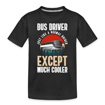 Driver Omnibus Work Transport - Kids' Premium Organic T-Shirt - black - Front