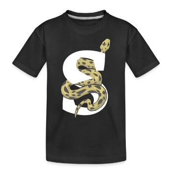 Lettre s serpent - T-shirt bio Premium Enfant - noir - Devant