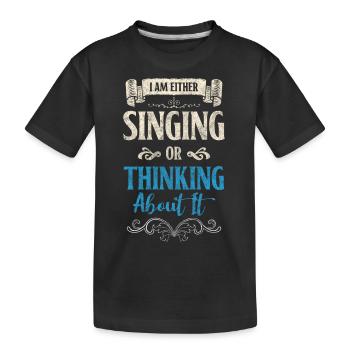 Musik Leidenschaft Chor Auftritt - Kinder Premium Bio T-Shirt - Schwarz - Vorne