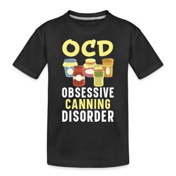 Névrose obsessionnelle-compulsive Préservation dépendance à la nourriture en conserve amac - T-shirt bio Premium Enfant - noir - Devant